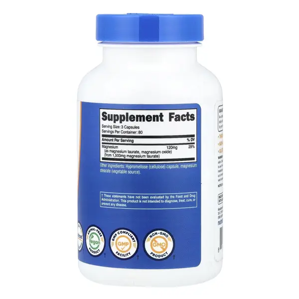 Nutricost Magnesium Taurate 1500mg Capsules